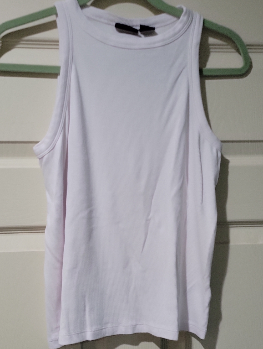 Rachel Zoe White Ribbed Tank Top